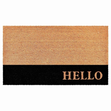 Calloway Mills Entrance Mat, Coir, Natural, Black 104863672